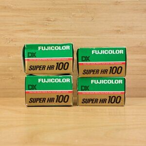 Vintage FUJIFILM Super HR 100 Film 4 Rolls / 24 Expired / Made in Japan